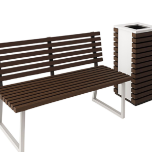 bench with bin